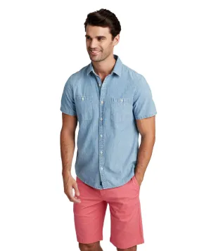 Men's Chambray Dockside Murray Short Sleeve Button Down Shirt