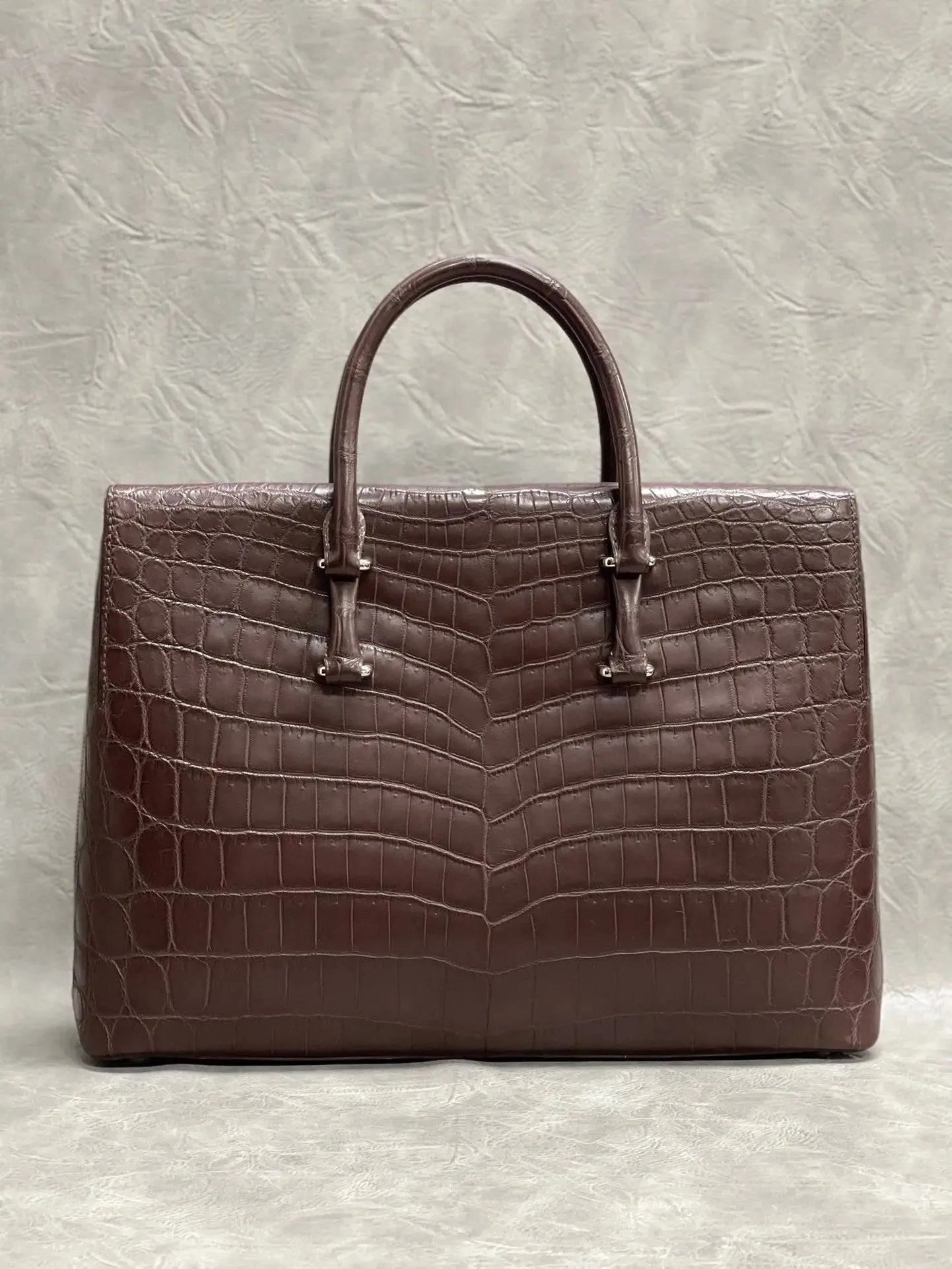 Men's Genuine Crocodile Leather Briefcase