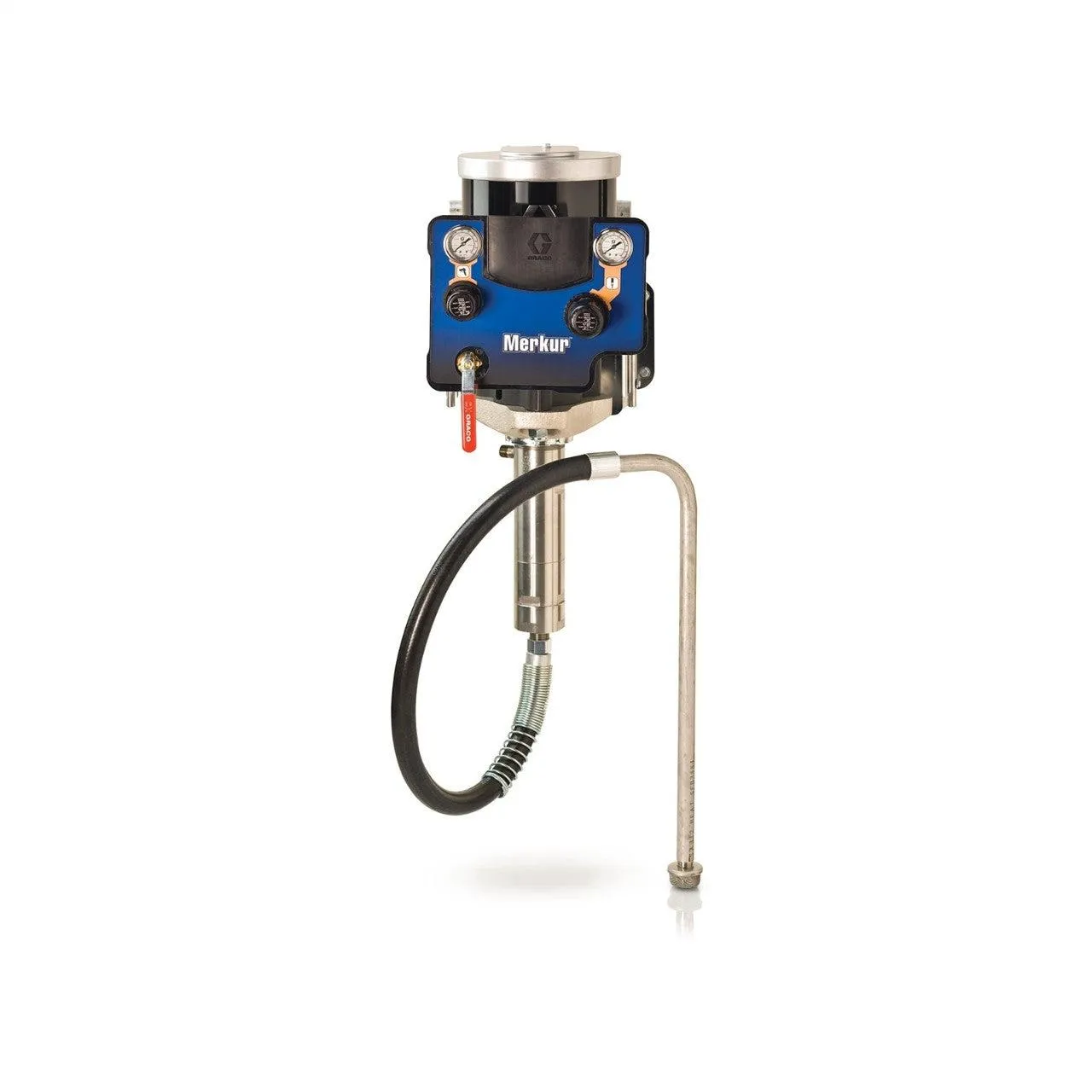 Merkur 48:1 Wall-Mount Airless Spray Package, XTR-5 Gun, 519 XHD Tip, 25 ft (7.6 m) Fluid Hose, and Fluid Filter