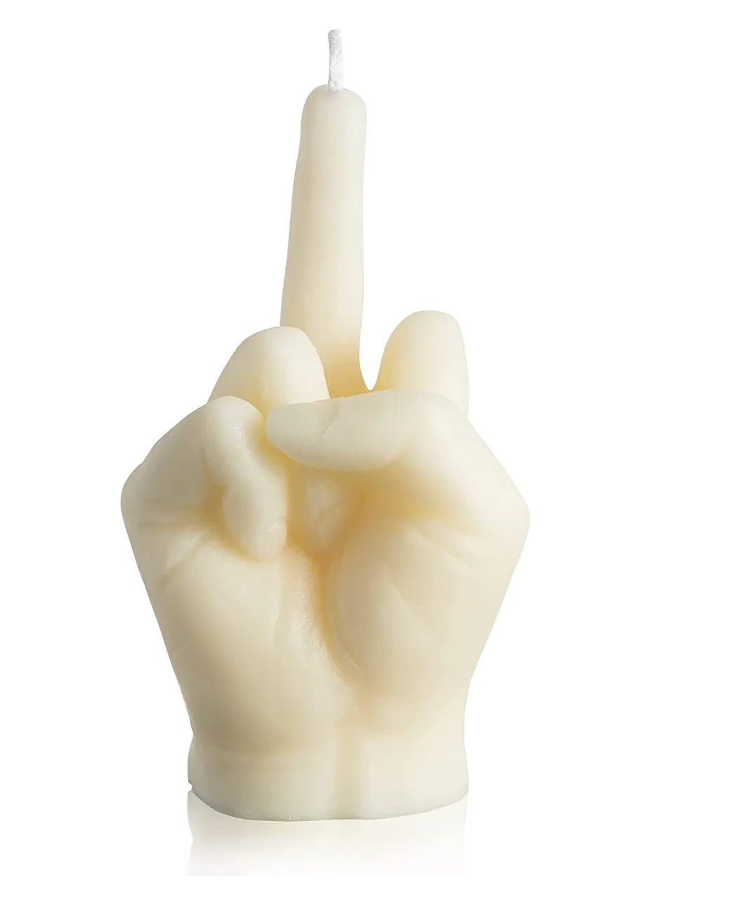 Middle Finger Candle  FLIP OFF sign wax art, protest, defiance, expression, humor, statement, controversy, bold, irreverent, dissent, unconventional art