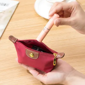 Mini Exquisite Coin Purse Lightweight Fashion Portable Nylon Cloth Lipstick Headset Storage Bag