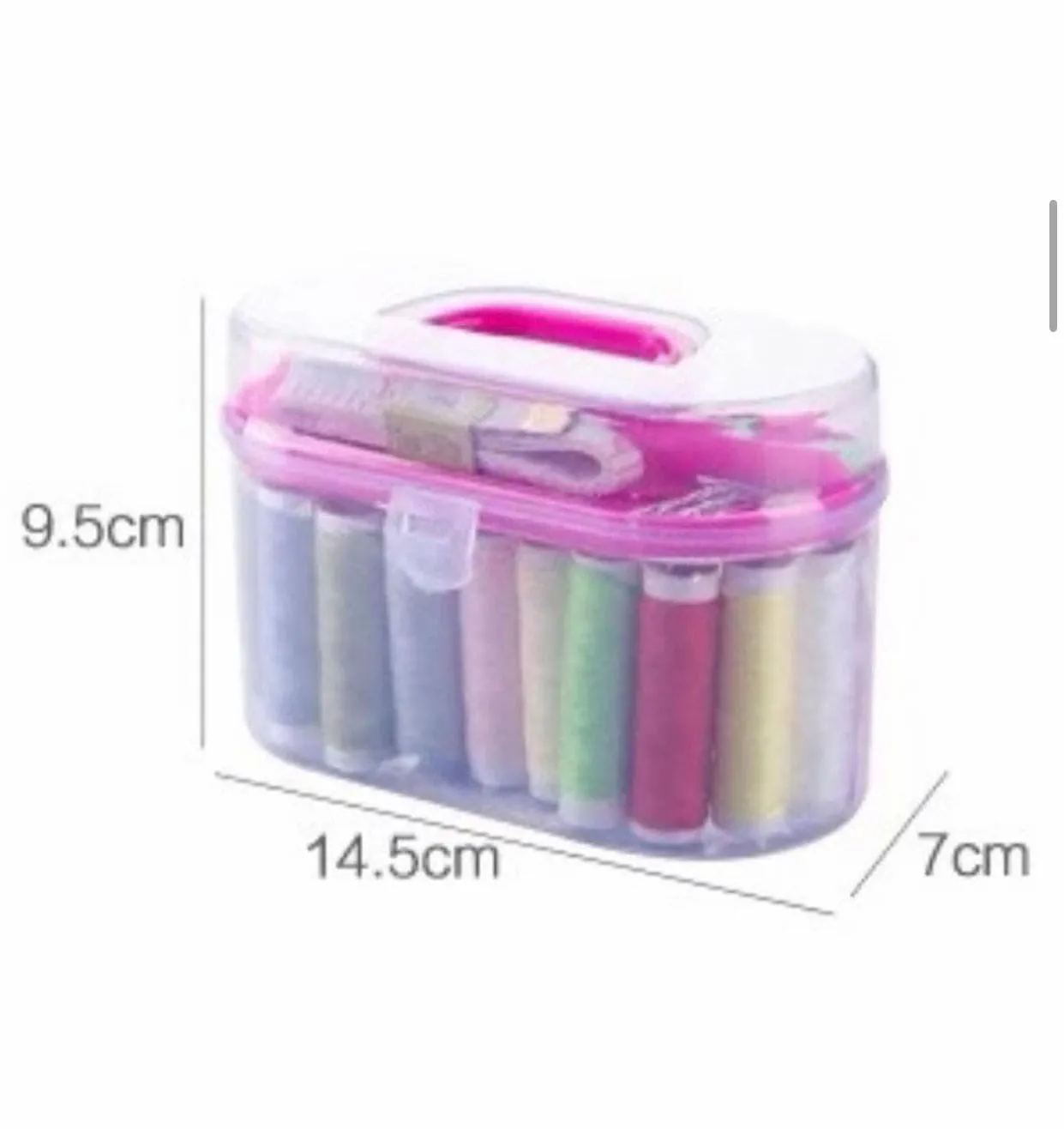 Mini Travel Sewing Box With Color Needle Threads, Sewing Supplies Organizer For Travel, Basic Emergency Sewing Kits Tools Set