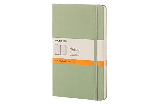 Moleskine Classic Notebook, Large, Ruled, Willow Green, Hard Cover (5 x 8.25)