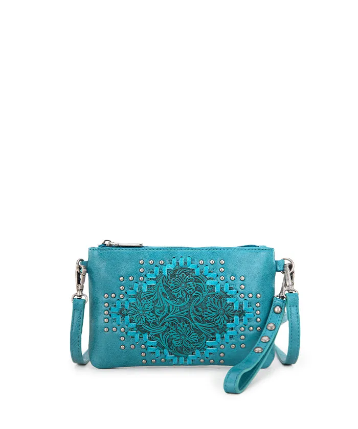 Montana West Tooled Studded Crossbody