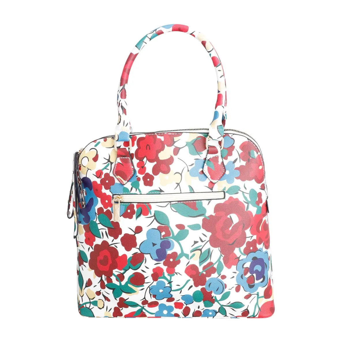 Multi Color Floral Tall Dome Satchel Bag Set