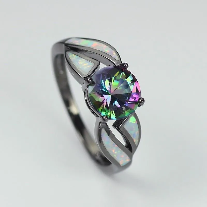 Mystic Topaz & Fire Opal Ring