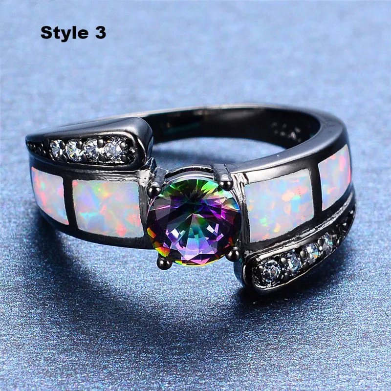 Mystic Topaz & Fire Opal Ring