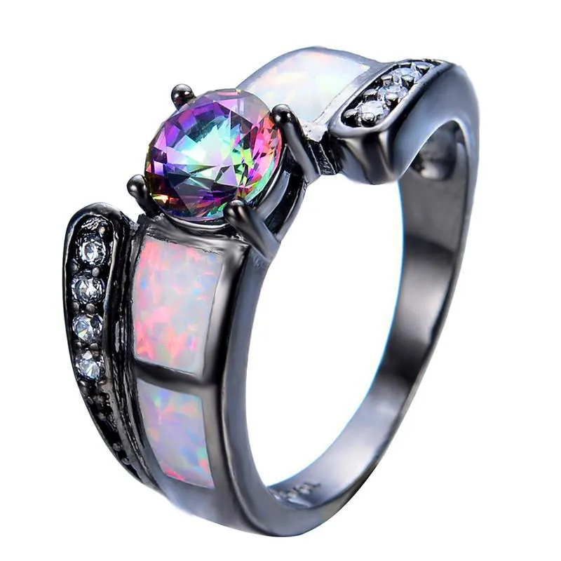 Mystic Topaz & Fire Opal Ring