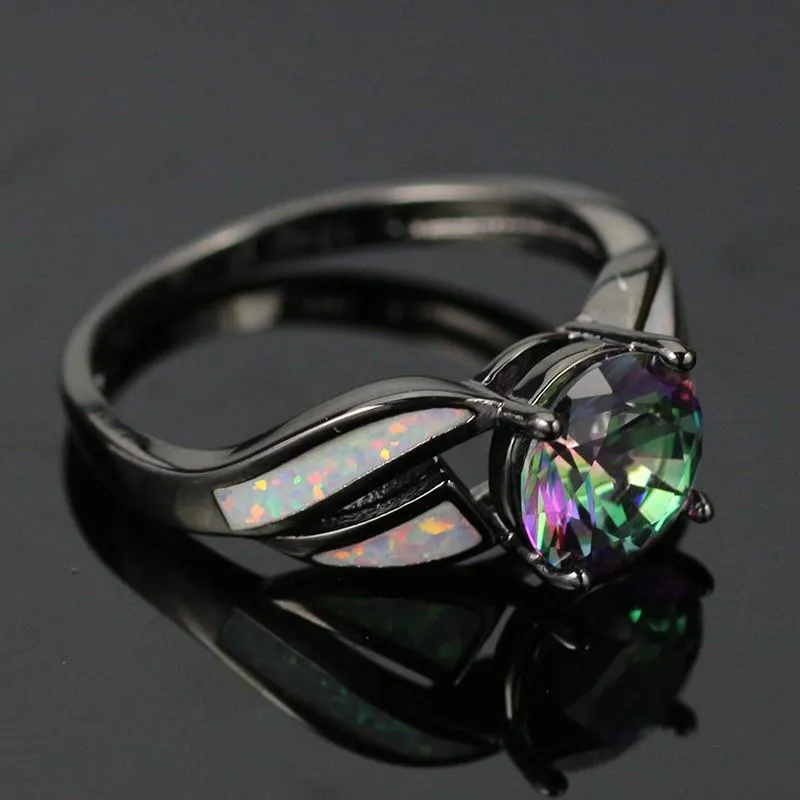 Mystic Topaz & Fire Opal Ring