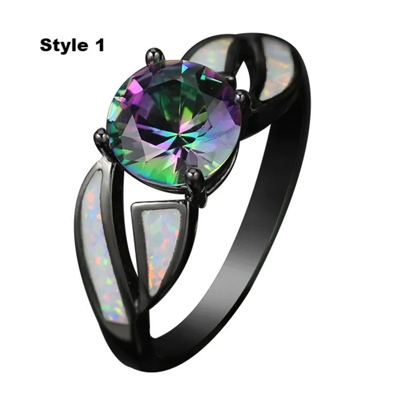 Mystic Topaz & Fire Opal Ring