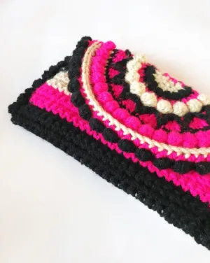 Neon Pompom Clutch - Downloadable Crochet Pattern