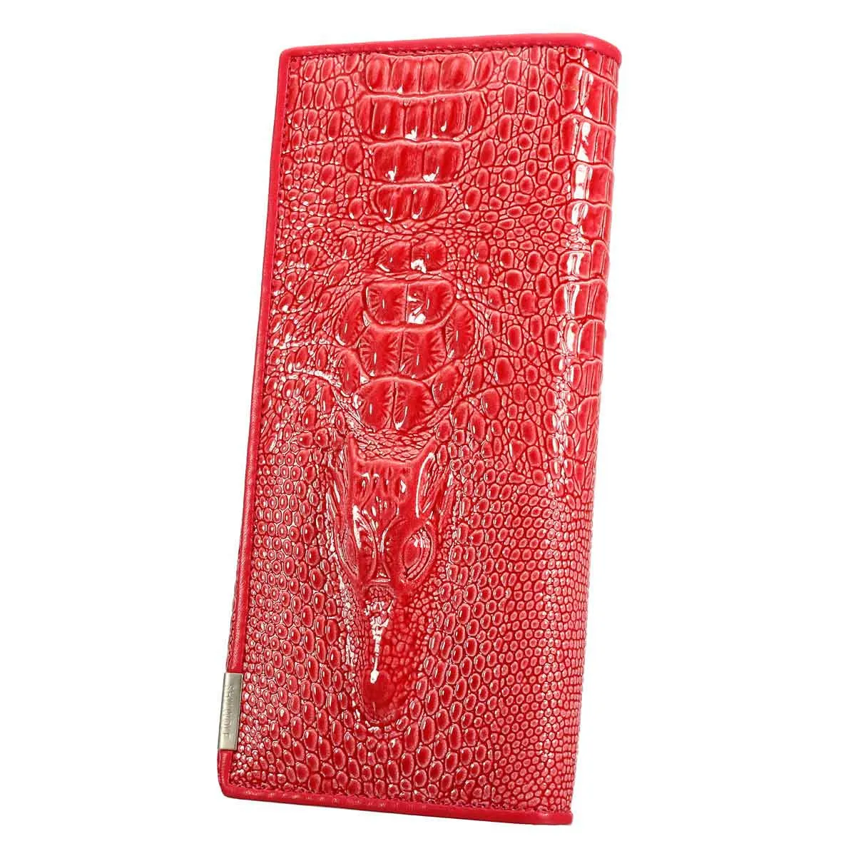 New Arrival 3D Crocodile Grain Women Long Wallets Genuine Leather Embossed Design Draw-out Type Female Wallet Clutch Purses Carteira