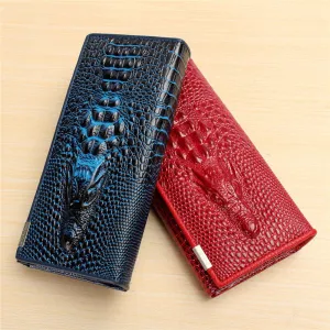 New Arrival 3D Crocodile Grain Women Long Wallets Genuine Leather Embossed Design Draw-out Type Female Wallet Clutch Purses Carteira