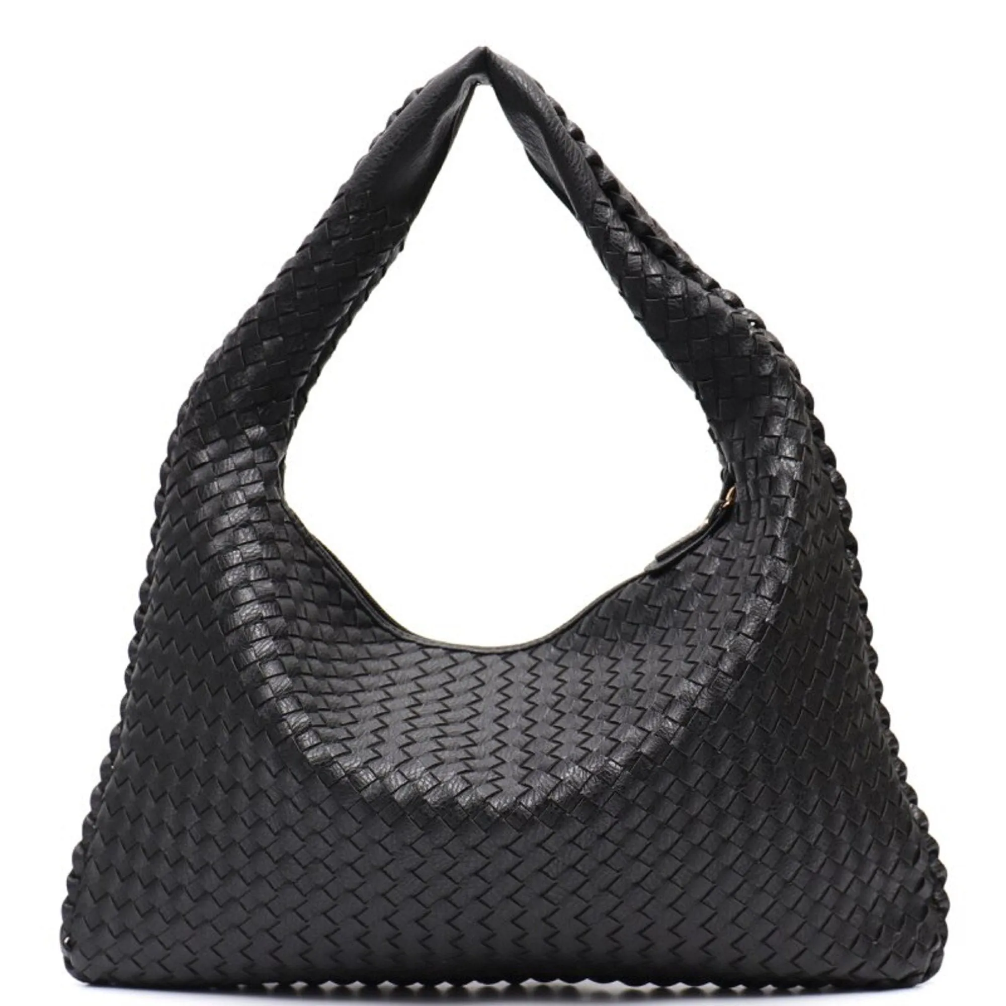 New Vegan Leather Bag Handmade Woven Casual Female Handbag