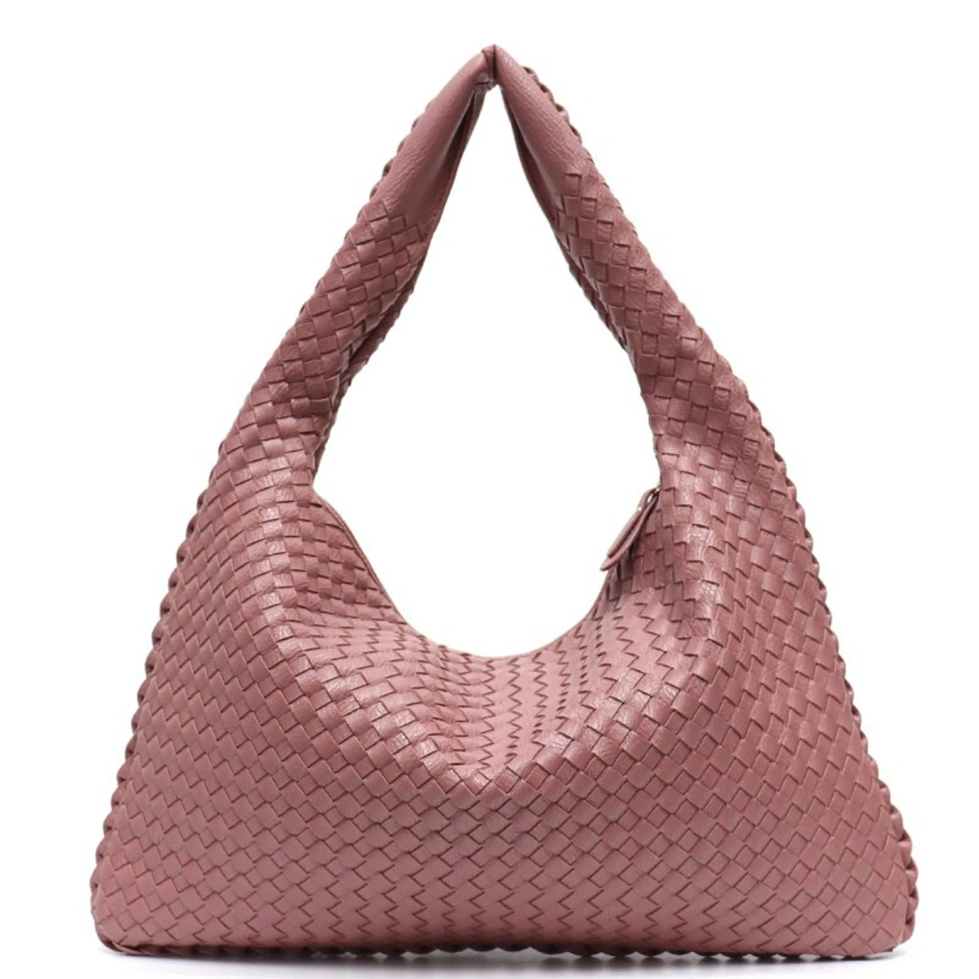 New Vegan Leather Bag Handmade Woven Casual Female Handbag