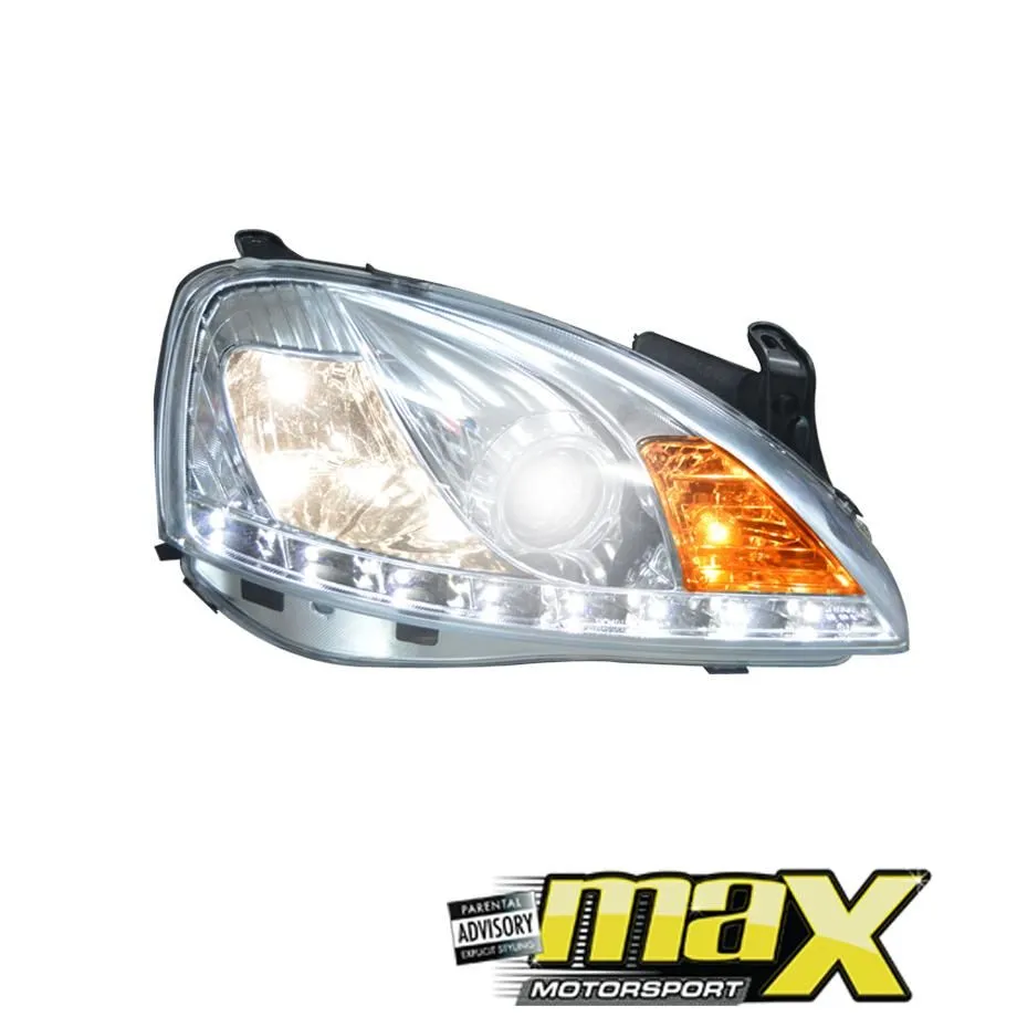 Opel Corsa C Utility Chrome LED Headlights