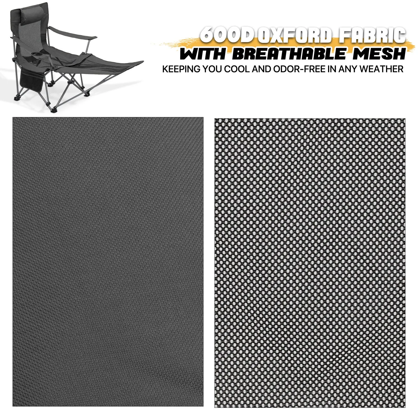 Outdoor Camping Chairs - Steel Tube - Oxford Fabric