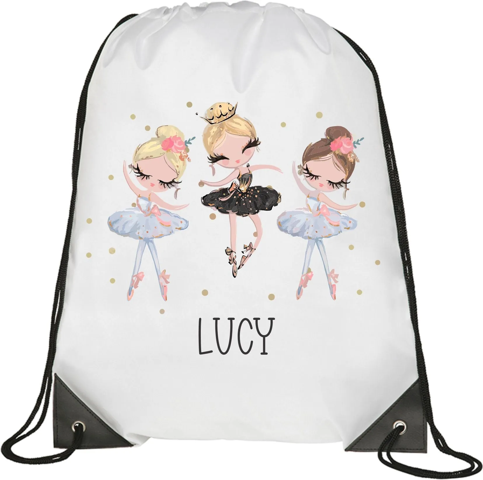 Personalised Ballerina Drawstring Bag - PE Bag - Swimming Bag - Ballet Girls - Matching Pencil Case