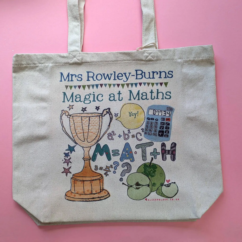 Personalised Maths Teacher Bag