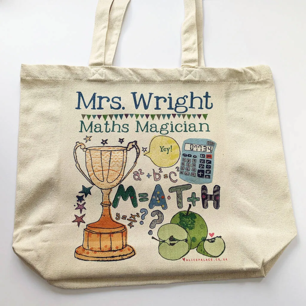 Personalised Maths Teacher Bag