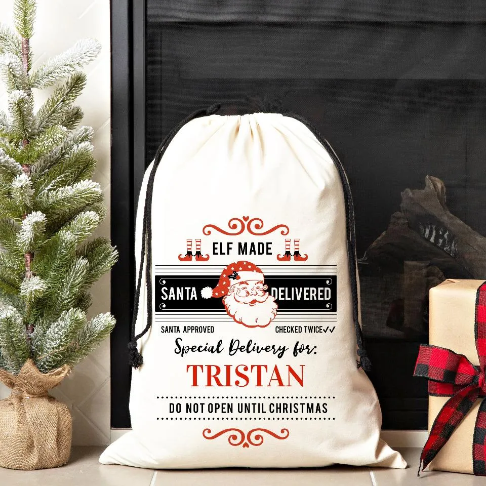 Personalized Christmas Jumbo Santa Gift Bags