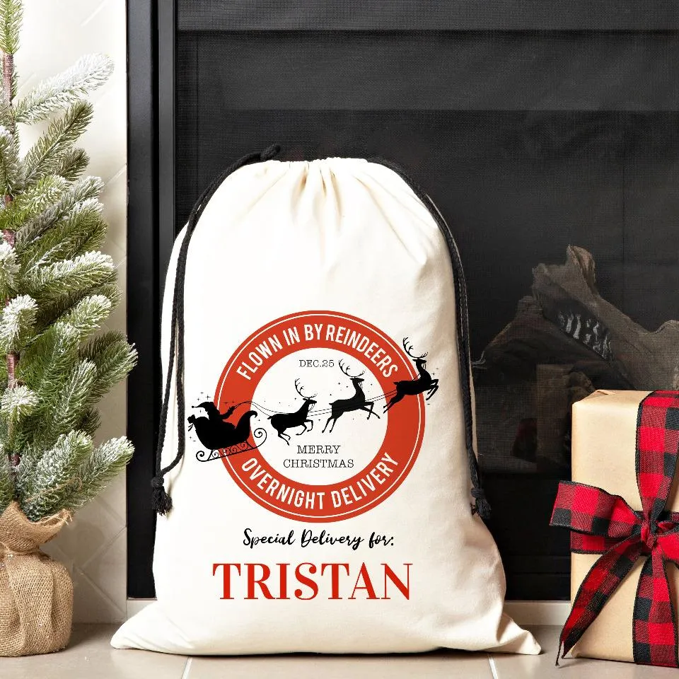 Personalized Christmas Jumbo Santa Gift Bags