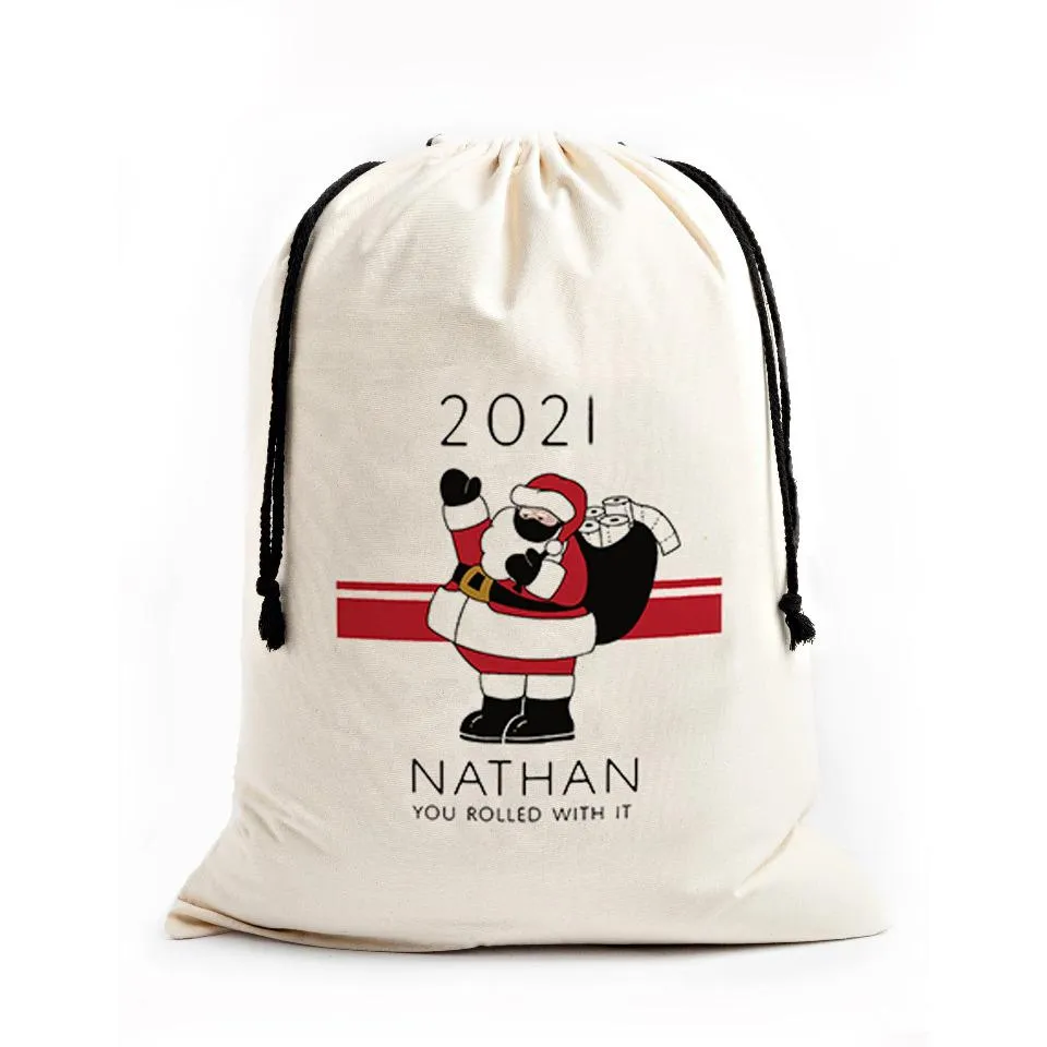 Personalized Christmas Jumbo Santa Gift Bags