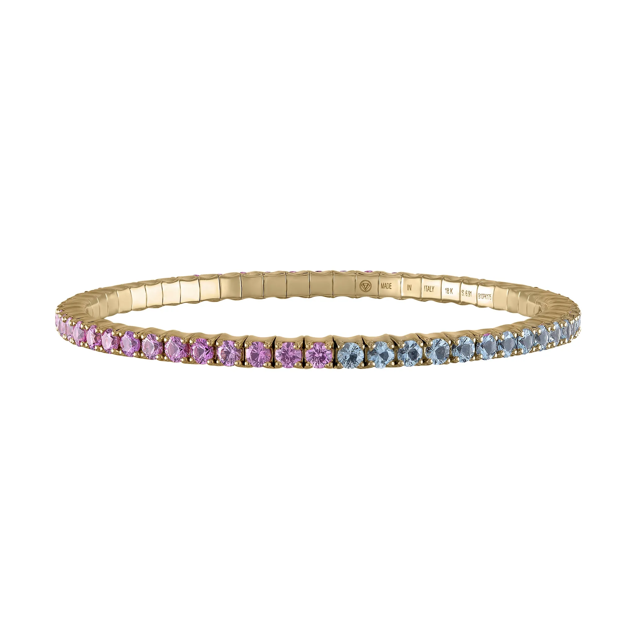 Pink & Light-Blue Sapphires · Duet Bracelets