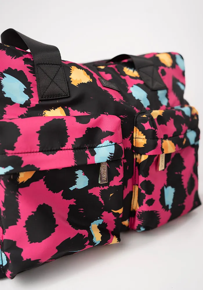 Pink Animal Print Holdall