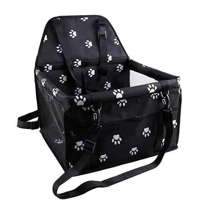 Portable Dog Pet Cat Car Booster Seat and Breathable Belt Carrier Bag