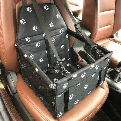 Portable Dog Pet Cat Car Booster Seat and Breathable Belt Carrier Bag