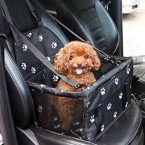 Portable Dog Pet Cat Car Booster Seat and Breathable Belt Carrier Bag