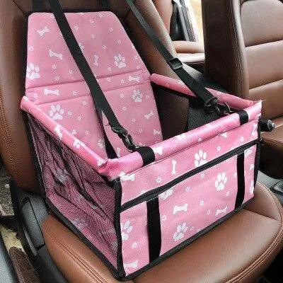 Portable Dog Pet Cat Car Booster Seat and Breathable Belt Carrier Bag