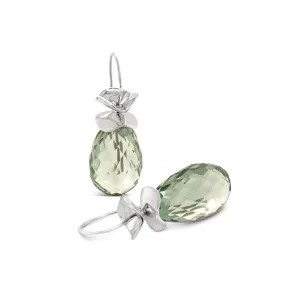 Prasiolite Ruffle Earrings