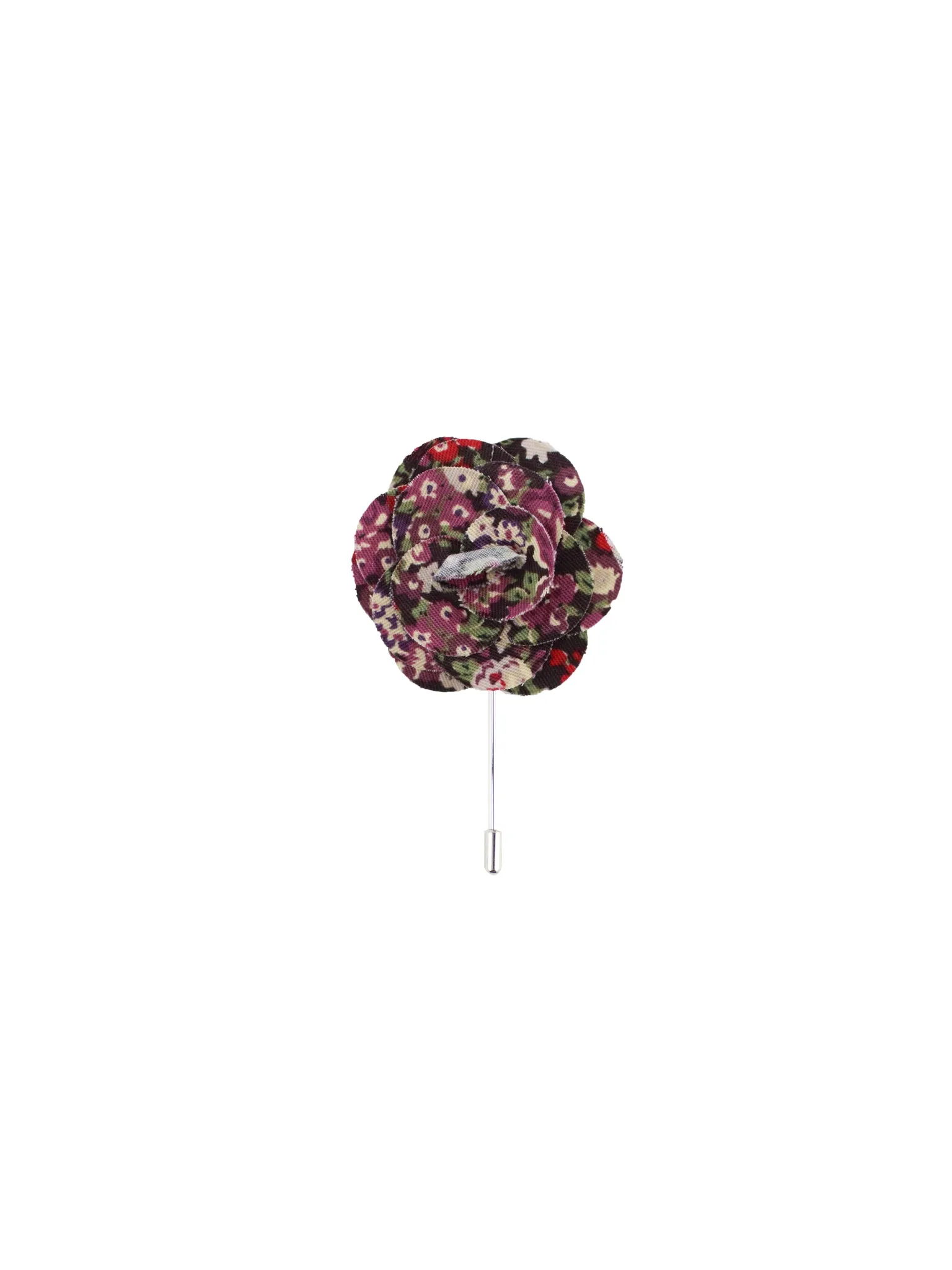 Purple & Plum Multi Floral Lapel Pin