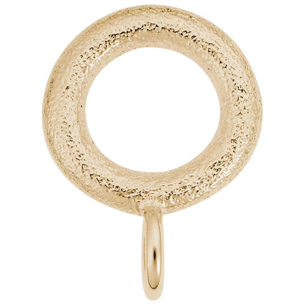 Rembrandt Charms - Textured Circle Charmdrop - 9132