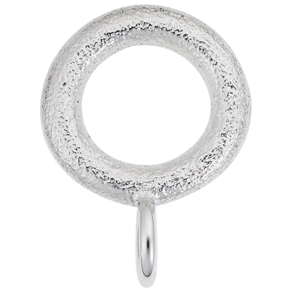 Rembrandt Charms - Textured Circle Charmdrop - 9132