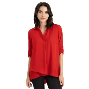 Renuar Airflow Long Sleeve Blouse - Berry