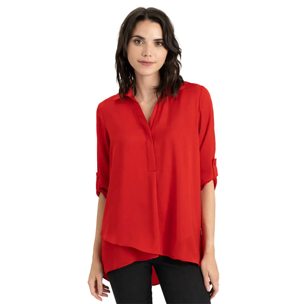 Renuar Airflow Long Sleeve Blouse - Berry