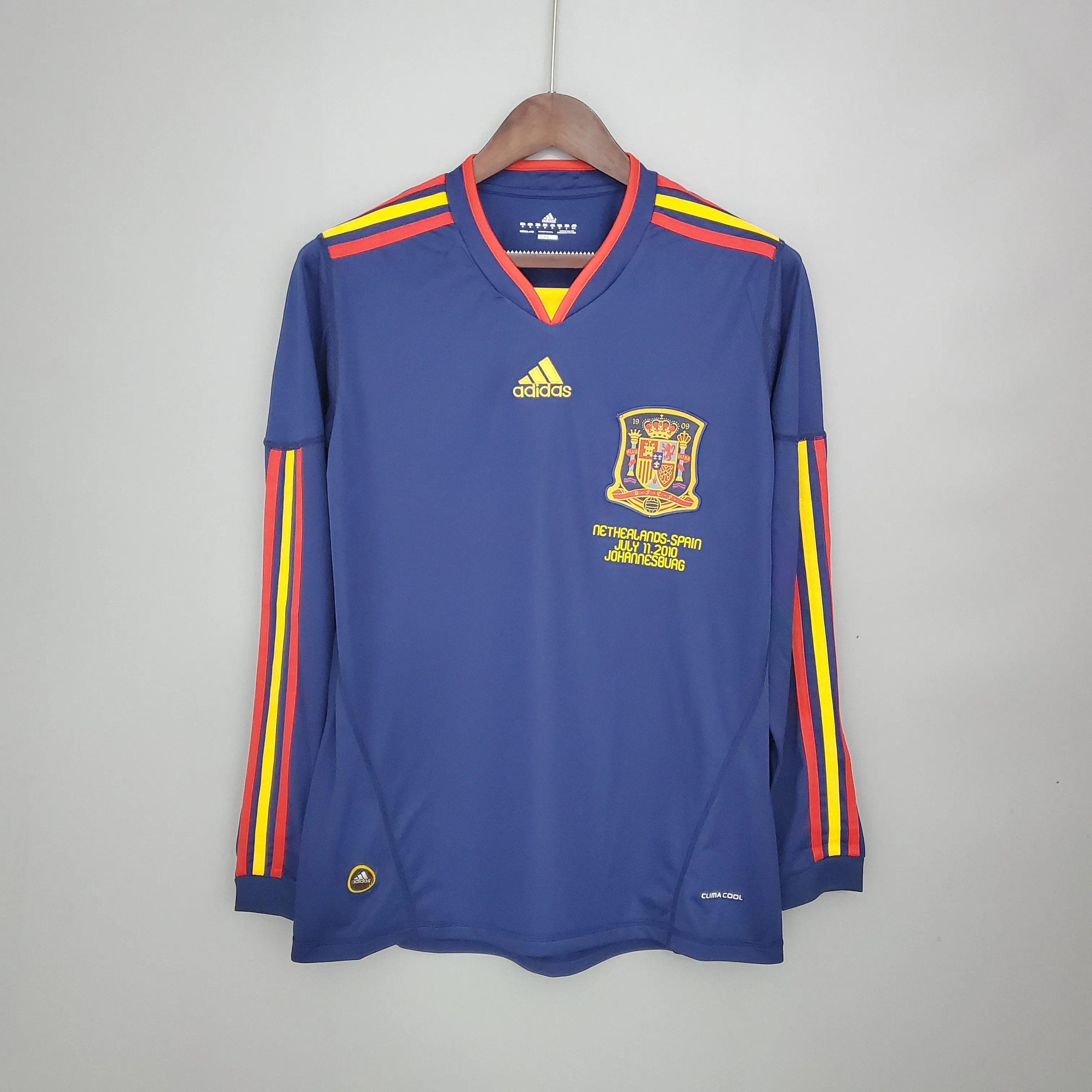 Retro long sleeve Spain 2010 away S-XXL