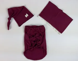 Reversible Swaddle Sack Set - Smooth - Burgundy