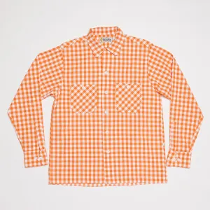 Round Collar Long Sleeve Shirt (Orange)