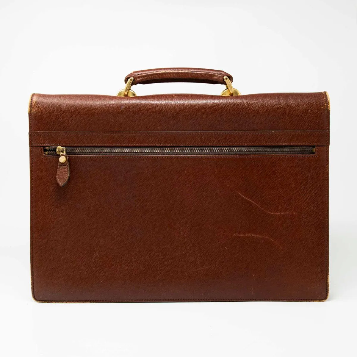 Saint Laurent Vintage Brown Briefcase