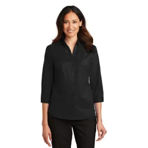 Sand Bar Pt. Port Authority® Ladies 3/4-Sleeve SuperPro™ Twill Shirt L665