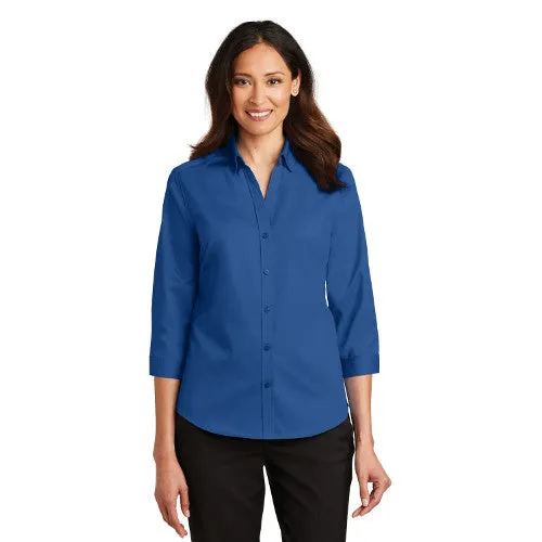 Sand Bar Pt. Port Authority® Ladies 3/4-Sleeve SuperPro™ Twill Shirt L665