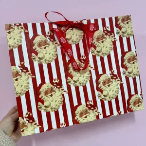 Santa Stripe Gift Bag