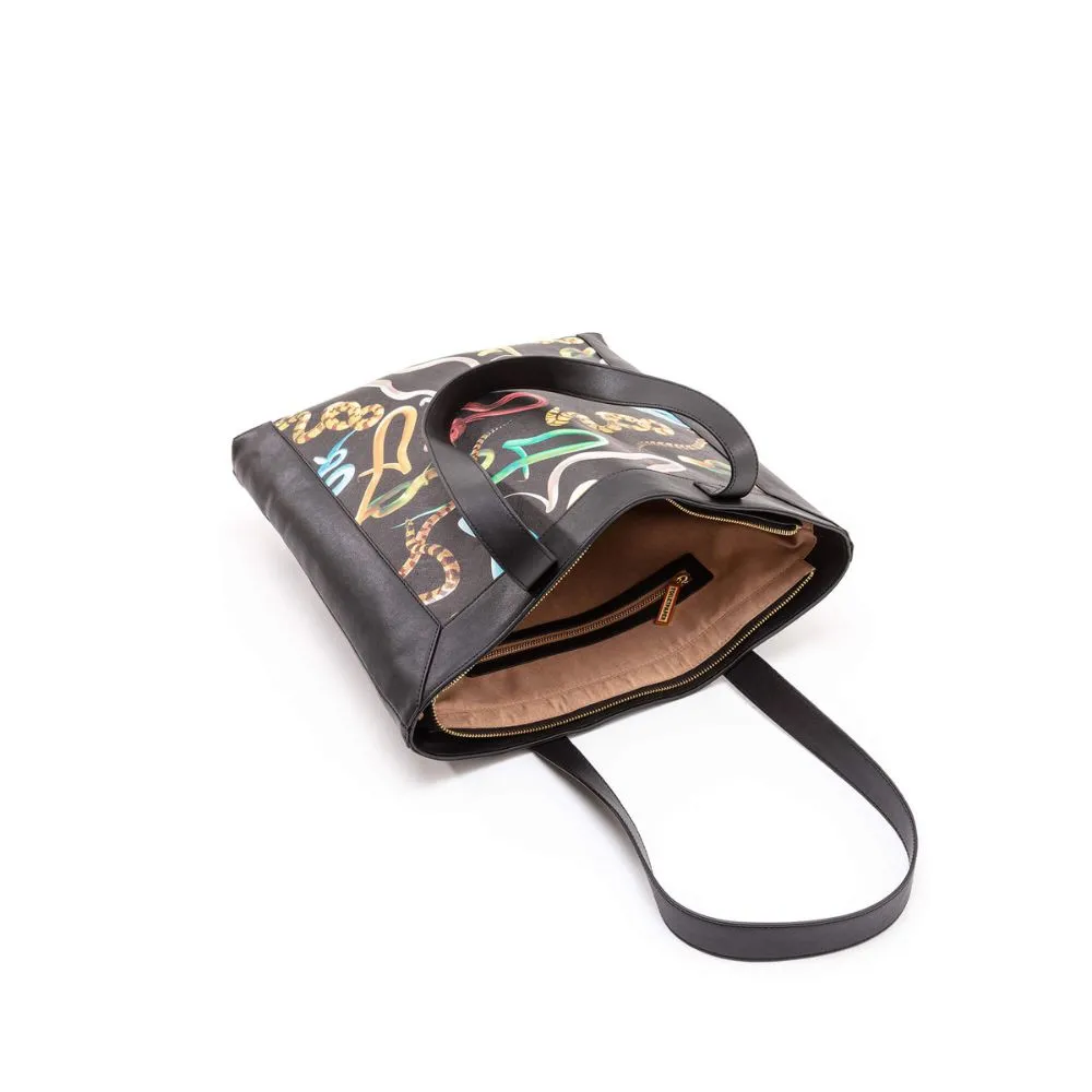 Seletti Toiletpaper Travel Tote Bag Snakes