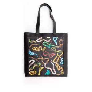 Seletti Toiletpaper Travel Tote Bag Snakes