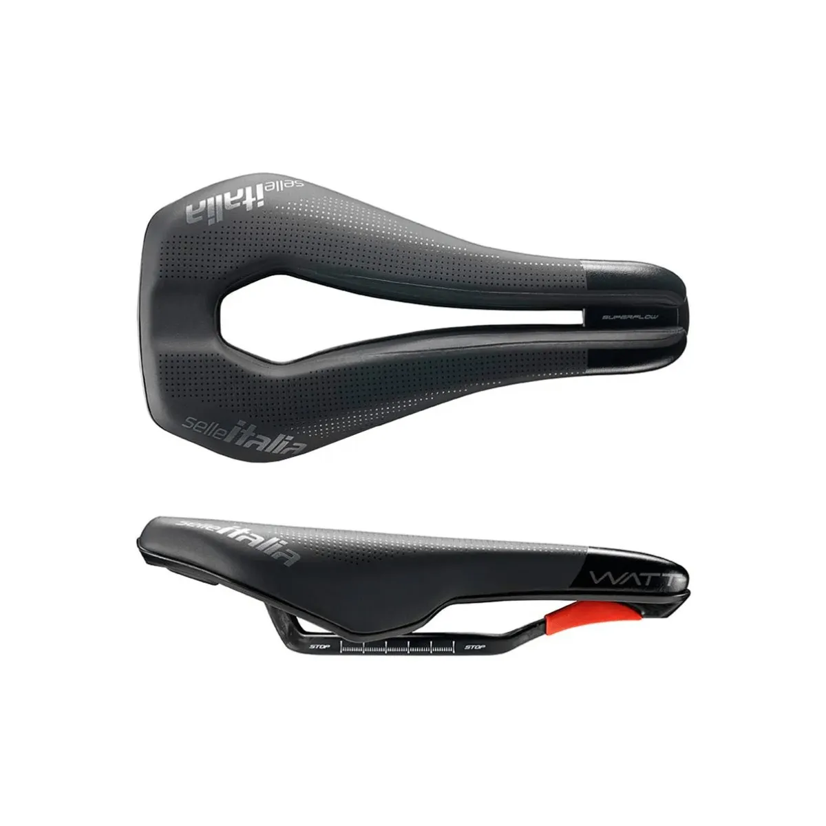 Selle Italia Watt Superflow Kit Carbonio U3 Saddle Black