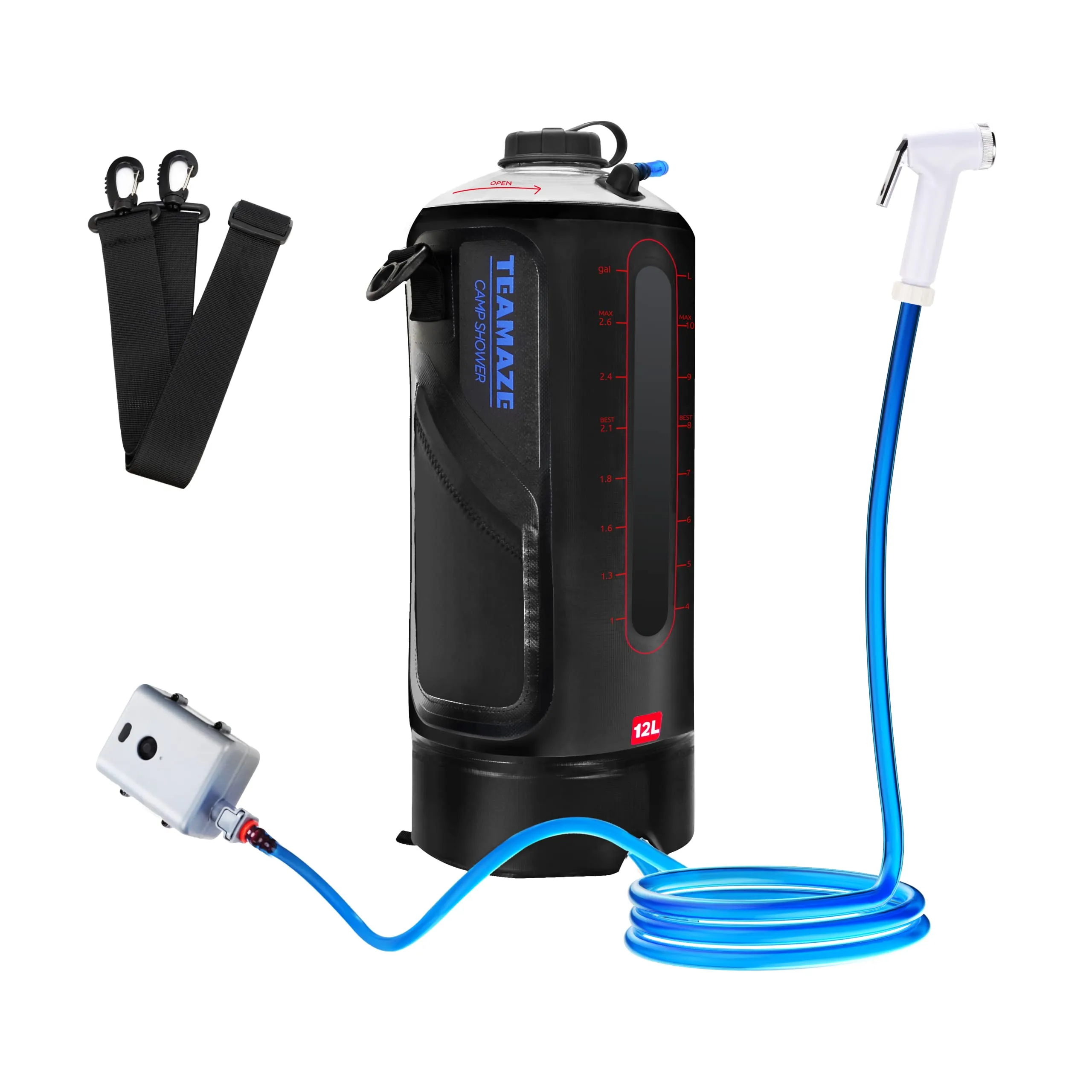 Shower Bag Heated Inflatable Pressure Pump